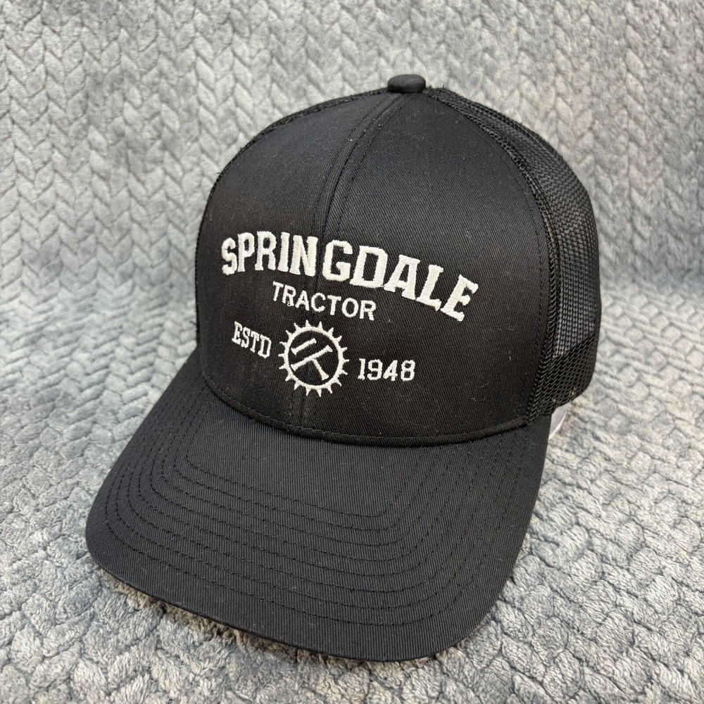 Augusta Sportswear 6114 Springdale Tractor Snapback OS Black Trucker‎ Hat